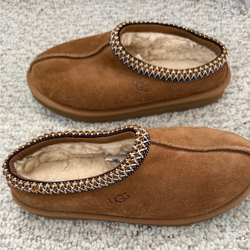UGG Tan Suede Slip-On Shoes